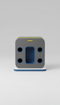 Home Charging Organizer with Brushed Metal Mount