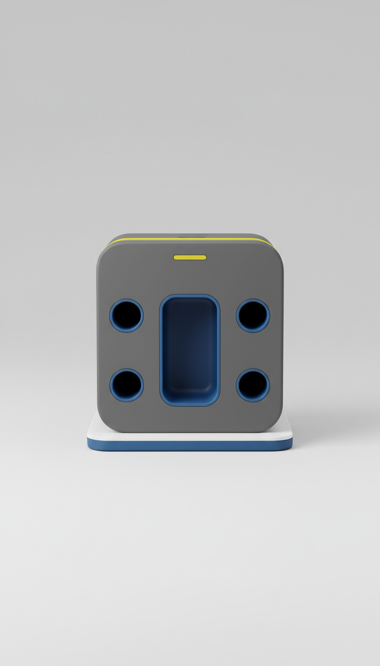 Home Charging Organizer with Brushed Metal Mount